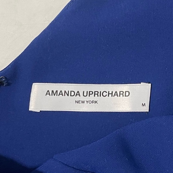 Amanda Uprichard Blue Charter Front Tie Wide Leg Jumpsuit Size Medium - Picture 4 of 6